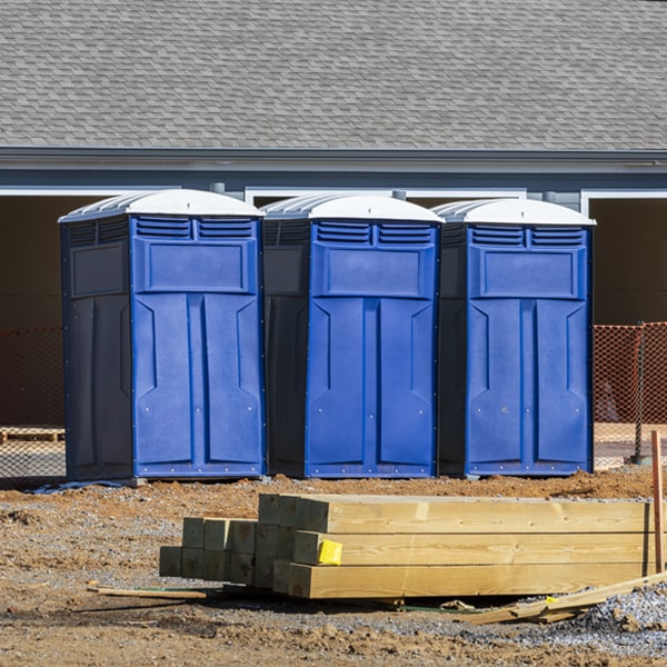 what is the expected delivery and pickup timeframe for the porta potties in Burgin